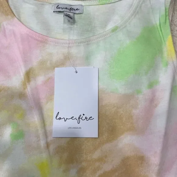 Love, Fire Girls Pastel Tie Dye Tank Dress